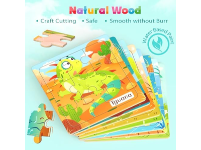 8 Pack Animal Jigsaw Puzzles for Kids3-5